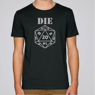 D20 Die T-Shirt - RPG Design by Meeplings